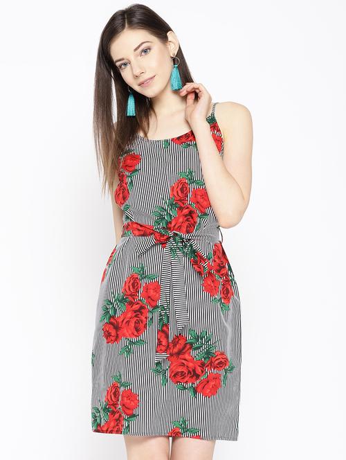 tie front striped shift dress - 16663637 - Very Small Image - 1