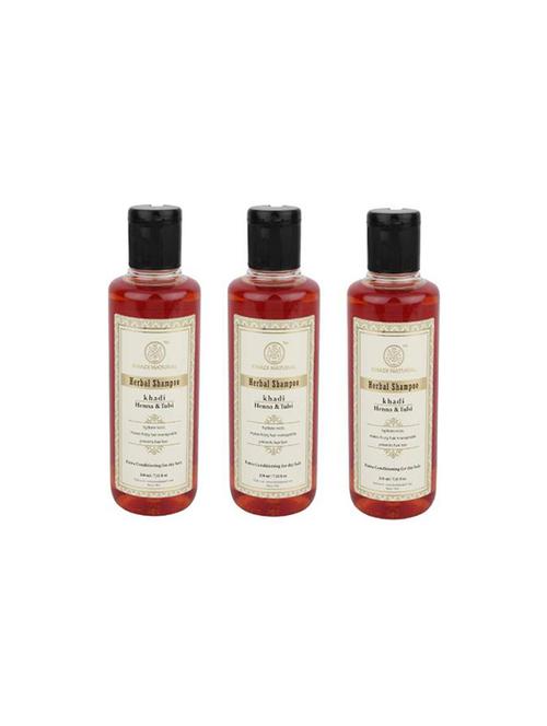 khadi natural herbal henna & tulsi shampoo - 16665029 - Very Small Image - 1