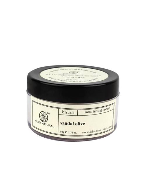 khadi natural herbal sandal olive nourshining cream - 16665128 - Very Small Image - 1
