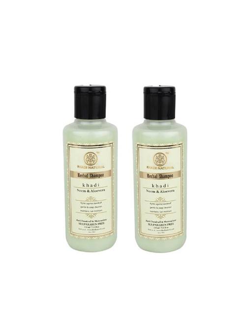 khadi natural organic neem & aloevera shampoo sls & paraben free (420) - 16665129 - Very Small Image - 1