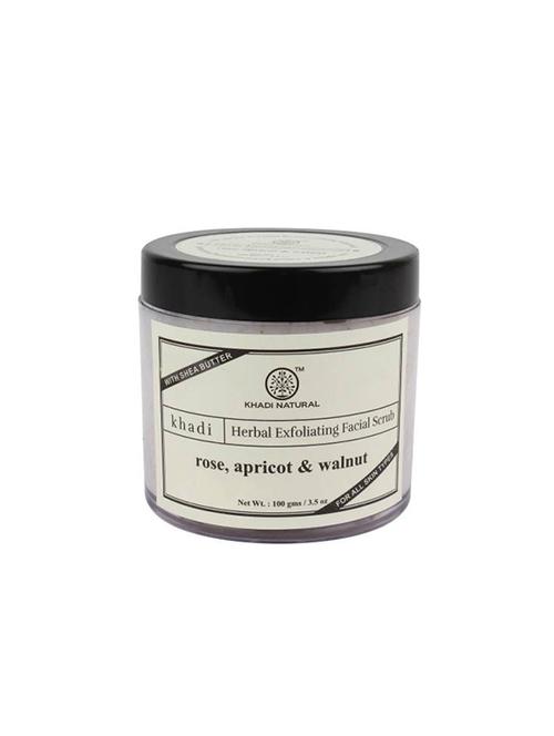 khadi natural rose , apricot & walnut herbal exfoliating facial scrub (100 g) - 16665151 - Very Small Image - 1