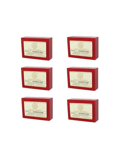 khadi natural organic strawberry soap (750 g) - 16665154 - Very Small Image - 1