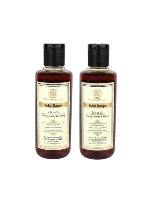 khadi natural organic woodysandal & honey shampoo sls & paraben free (420) - 16665188 - Very Small Image - 1
