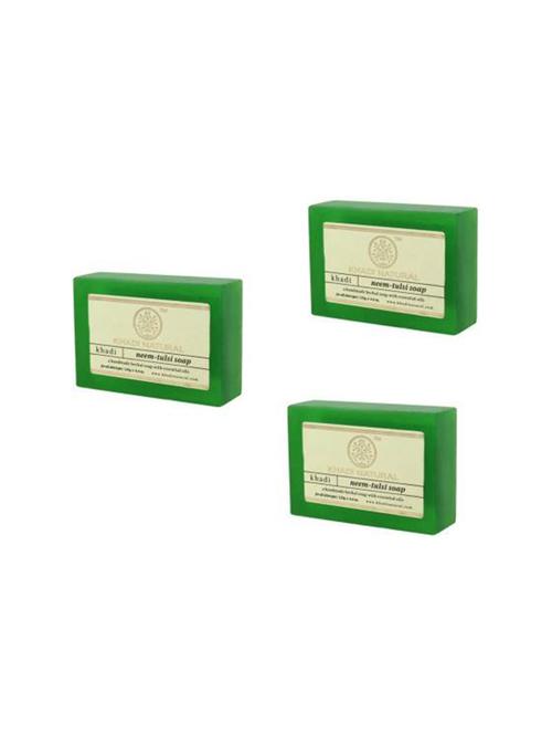 khadi natural organic neem tulsi soap (375 g) - 16665241 - Very Small Image - 1