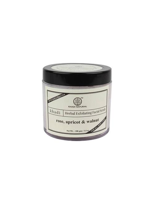 khadi natural rose, apricot & walnut exfoliating facial scrub (200 g) - 16665399 - Very Small Image - 1