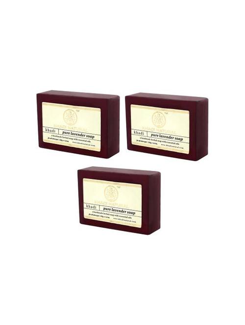 khadi natural pure lavender soap pack of 3 (375 g) - 16665412 - Very Small Image - 1