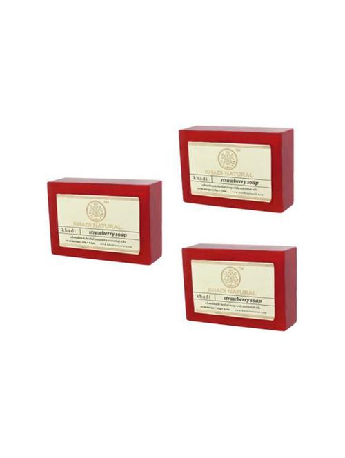 khadi natural organic strawberry soap (375 g) - 16665439 - Very Small Image - 1