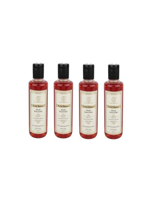 khadi natural herbal henna & tulsi shampoo (840) - 16665460 - Very Small Image - 1