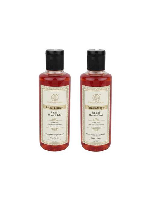 khadi natural herbal henna & tulsi shampoo (420) - 16665523 - Very Small Image - 1