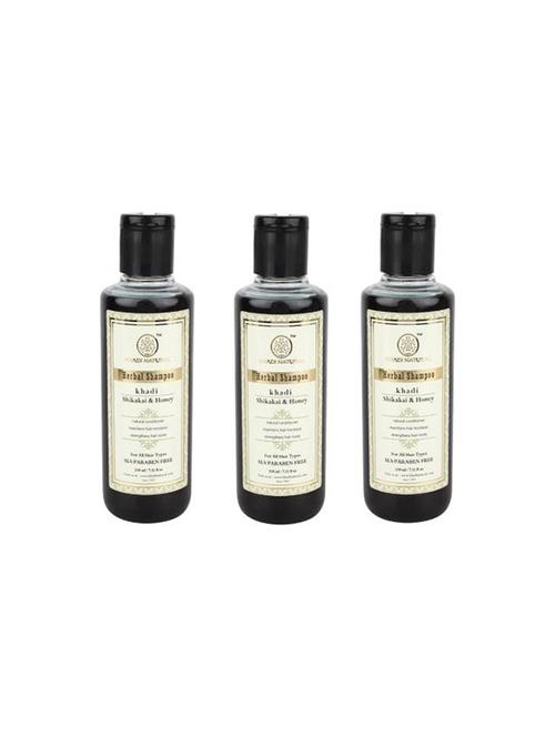 khadi natural organic shikakai & honey shampoo sls & paraben free (630) - 16665527 - Very Small Image - 1