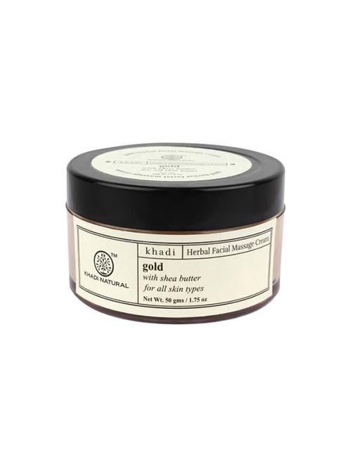 khadi natural gold herbal face massage cream (50 g) - 16665530 - Very Small Image - 1