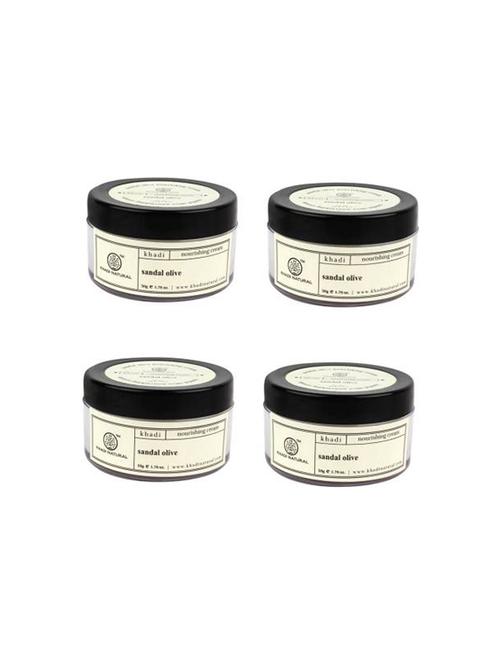 khadi natural herbal sandal olive nourshining cream (200 g) - 16665553 - Very Small Image - 1
