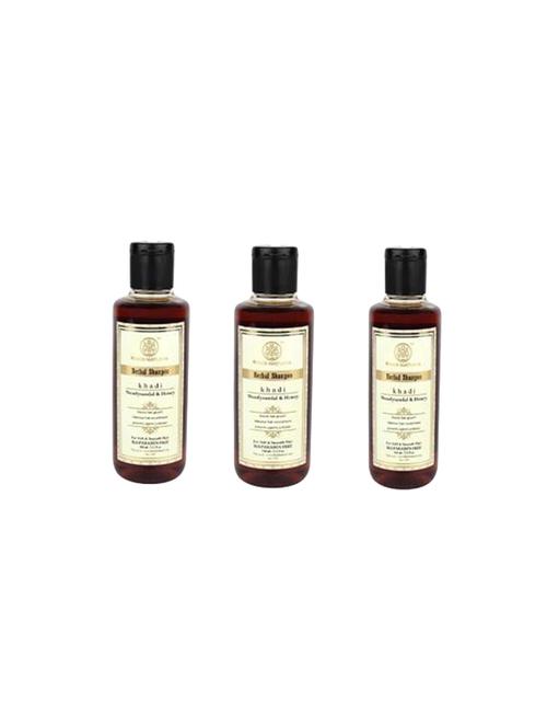 khadi natural woody sandal & honey shampoo sls & paraben free (630) - 16665625 - Very Small Image - 1