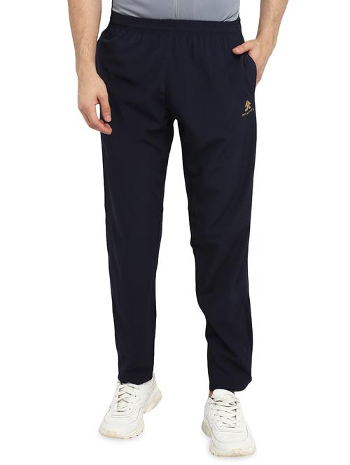 navy blue solid full length track pant - 16665679 - Very Small Image - 1