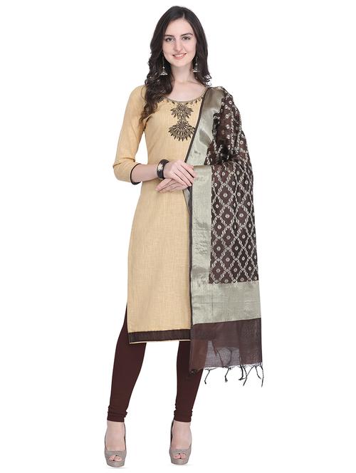 embellished churidaar unstitched suit - 16665694 - Very Small Image - 1