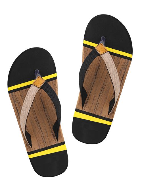 black synthetic & mesh slip on flip flops - 16666323 - Very Small Image - 1