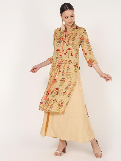 floral layered kurta - 16667170 - Very Small Image - 1