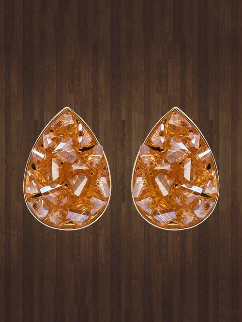 gold tone gold studs earring - 16667680 - Very Small Image - 1