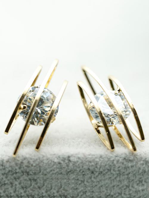 white gold studs earring - 16667685 - Very Small Image - 1