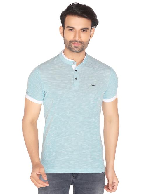 light blue melange t-shirt - 16667775 - Very Small Image - 1