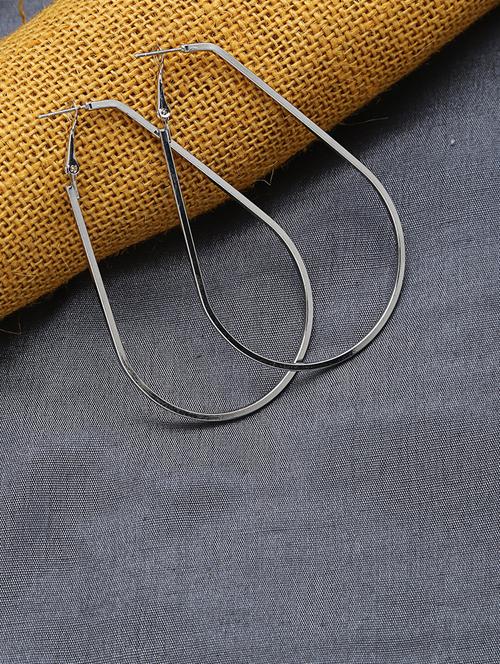 silver metal drop earring - 16668009 - Very Small Image - 1