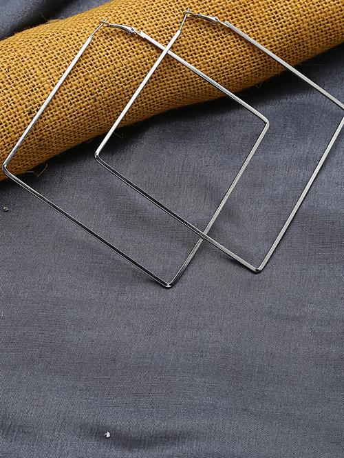 silver metal drop earring - 16668014 - Very Small Image - 1