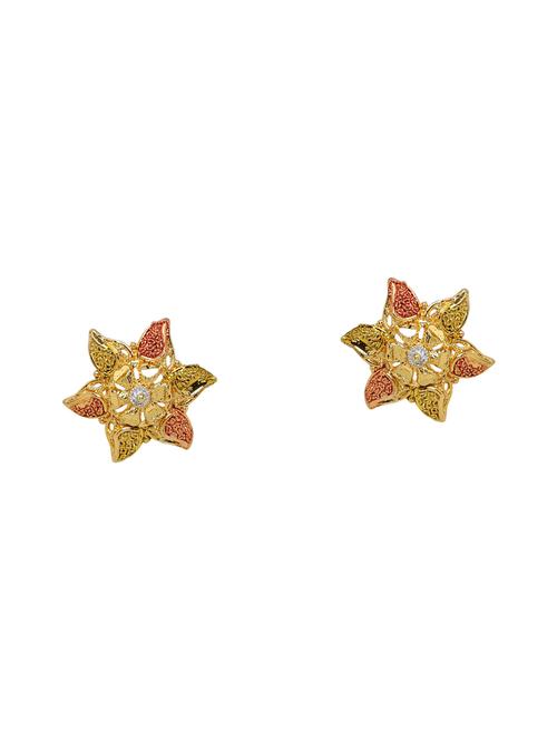 gold metal studs earring - 16668024 - Very Small Image - 1