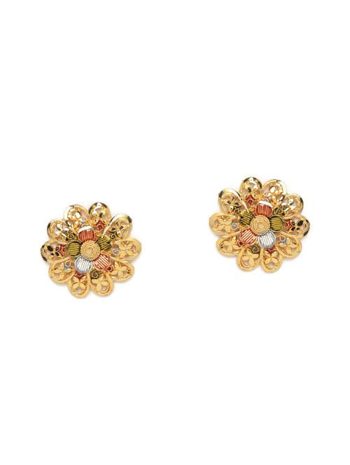 gold metal studs earring - 16668059 - Very Small Image - 1