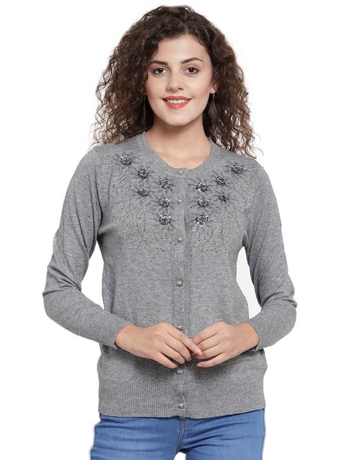 long sleeved embellished cardigan - 16668385 - Very Small Image - 1