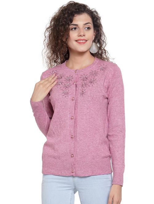 long sleeved embellished cardigan - 16668387 - Very Small Image - 1