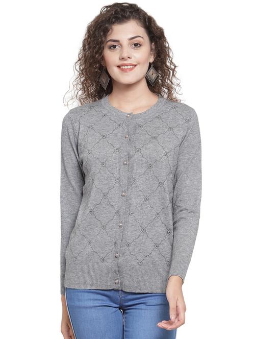 long sleeved embellished cardigan - 16668389 - Very Small Image - 1