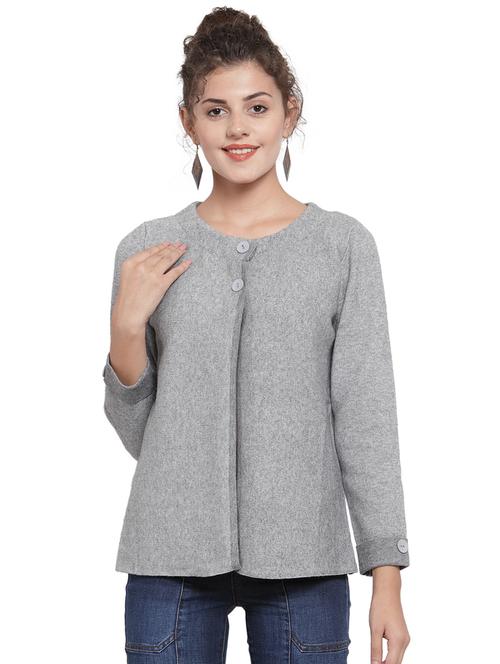 long sleeved round neck cardigan - 16668397 - Very Small Image - 1
