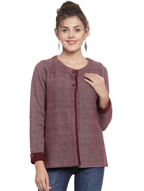 long sleeved round neck cardigan - 16668398 - Very Small Image - 1