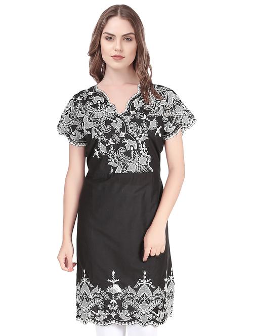 cut work straight kurta - 16669068 - Very Small Image - 1
