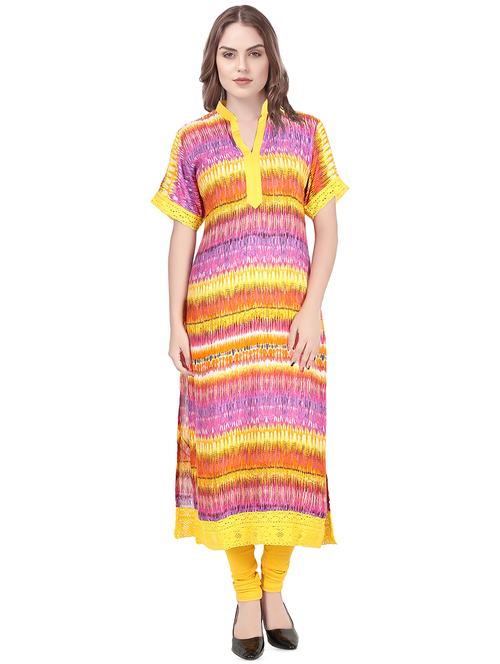 women's straight kurta - 16669077 - Very Small Image - 1