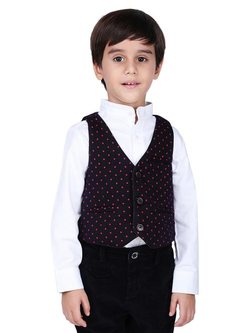 v neck polka dots waistcoat - 16669386 - Very Small Image - 1