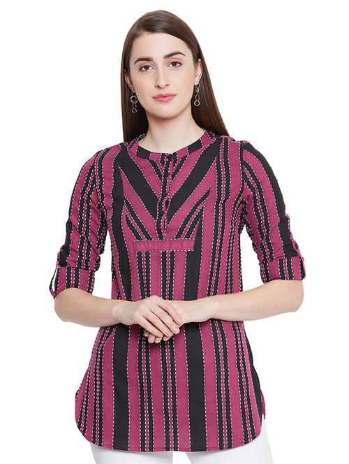 roll up sleeved embroidered tunic - 16670623 - Very Small Image - 1