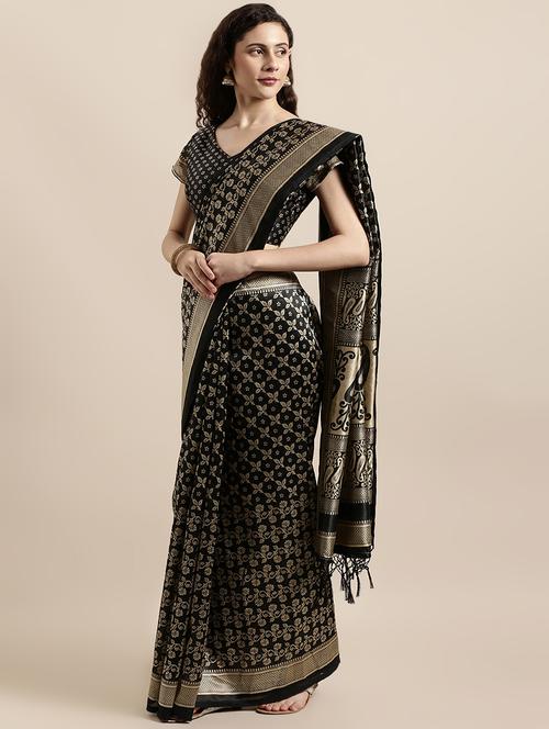 floral printed saree with blouse - 16670847 - Very Small Image - 1
