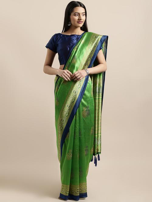 quirky printed saree with blouse - 16670860 - Very Small Image - 1