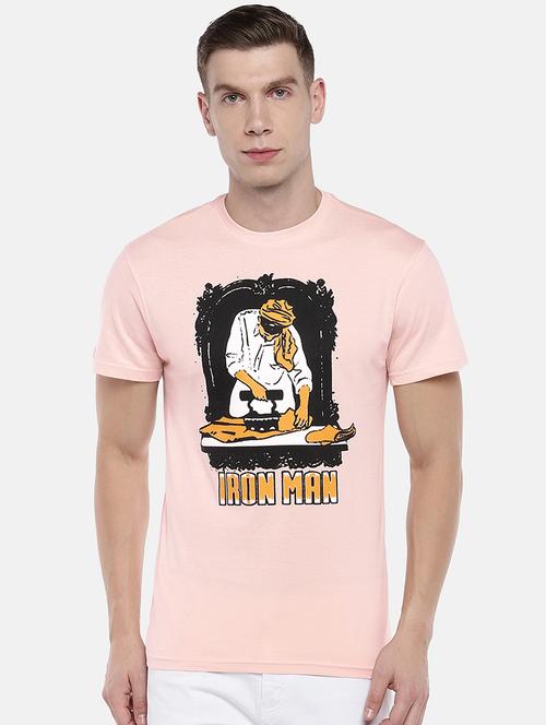 peach printed t-shirt - 16672183 - Very Small Image - 1