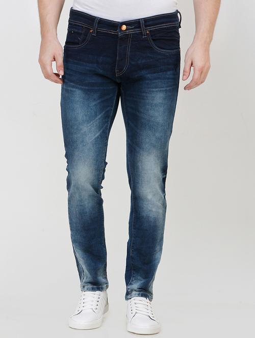dark blue heavy washed denim jeans - 16672941 - Very Small Image - 1