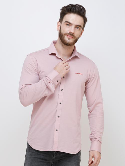 pink solid casual shirt - 16673038 - Very Small Image - 1