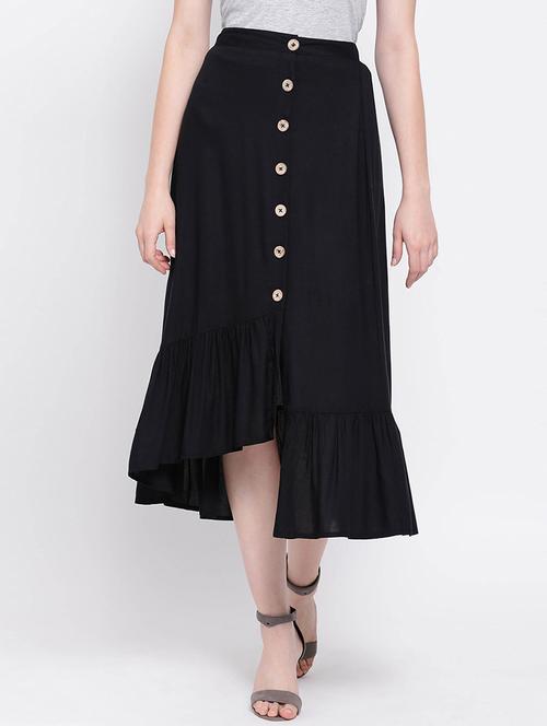 high rise gathered asymmetric skirt - 16673744 - Very Small Image - 1