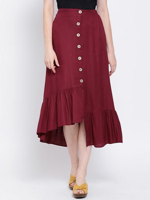 high rise gathered asymmetric skirt - 16673745 - Very Small Image - 1
