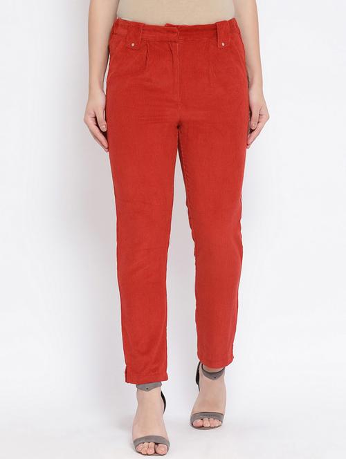 high rise corduroy trouser - 16673749 - Very Small Image - 1