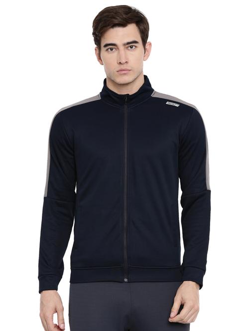 navy blue taped casual jacket - 16674583 - Very Small Image - 1