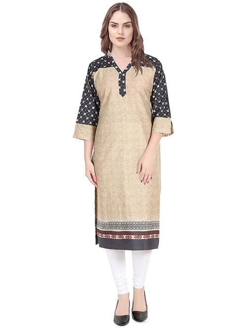 women's straight kurta - 16674636 - Very Small Image - 1