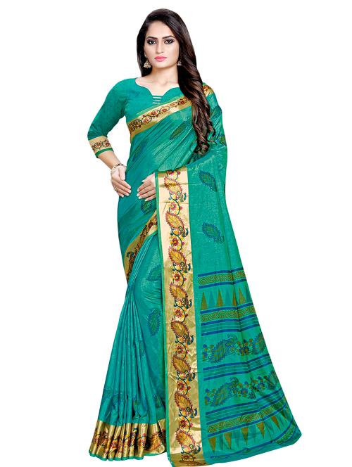 conversational printed saree with blouse - 16675322 - Very Small Image - 1