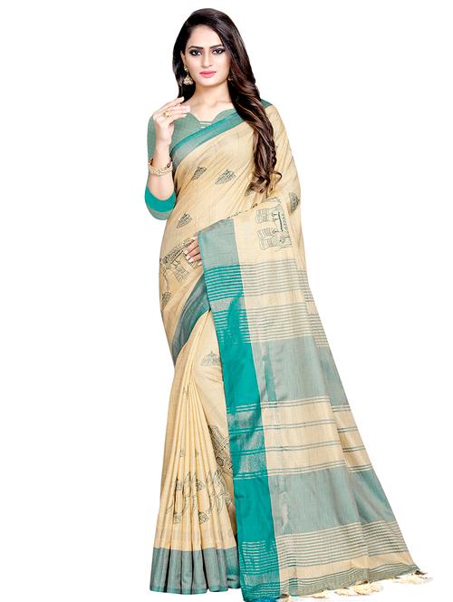 conversational woven saree with blouse - 16675349 - Very Small Image - 1