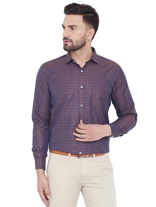 purple printed formal shirt - 16675463 - Very Small Image - 1